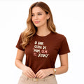 Camiseta Feminina “O que seria de Mim sem ti, Jesus”