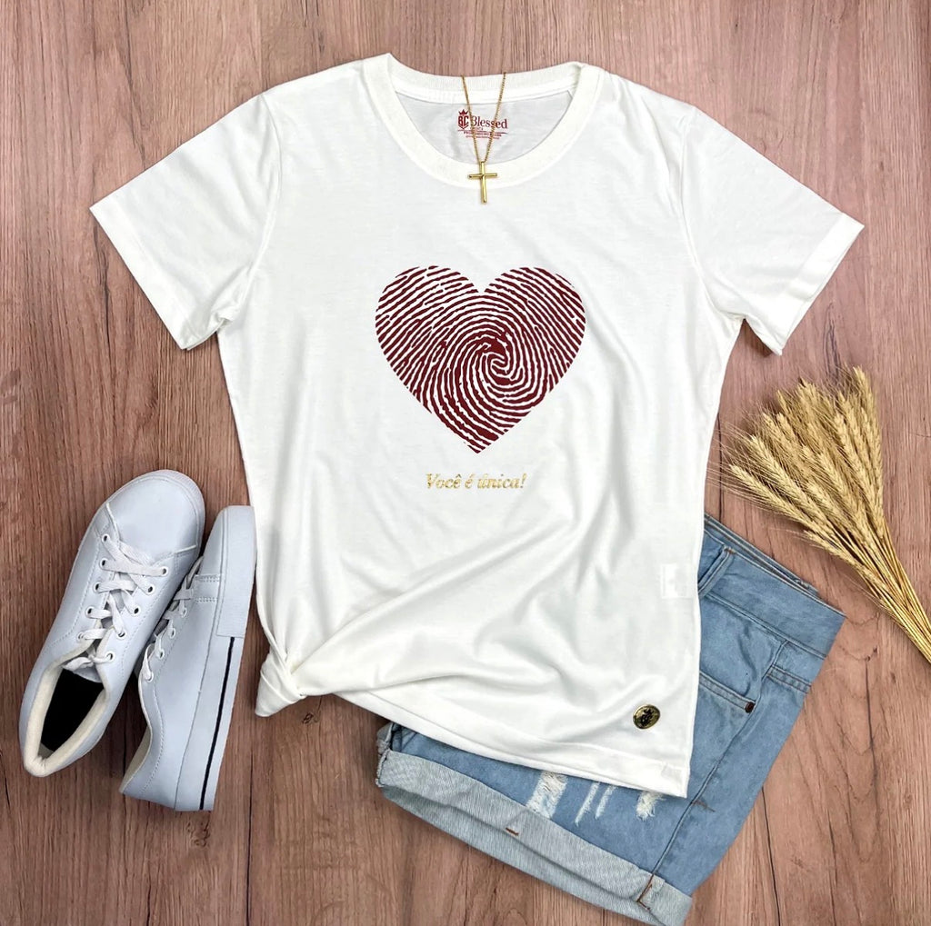 Camiseta Feminina “Você é única”