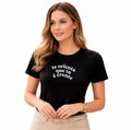 Camiseta Feminina Preta “Te orienta que tu é crente”