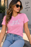 Camiseta feminina Rosa “Jesus Cristo”
