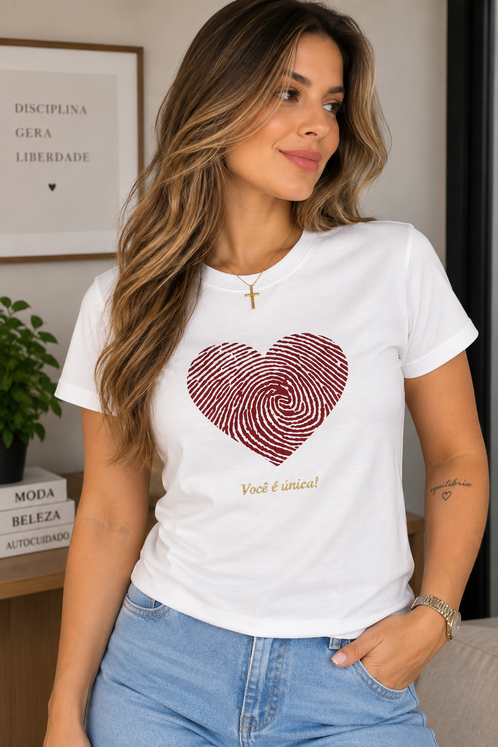 Camiseta Feminina “Você é única”