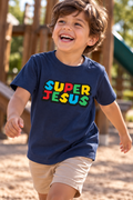 Camiseta Infantil Azul  “Super Jesus”
