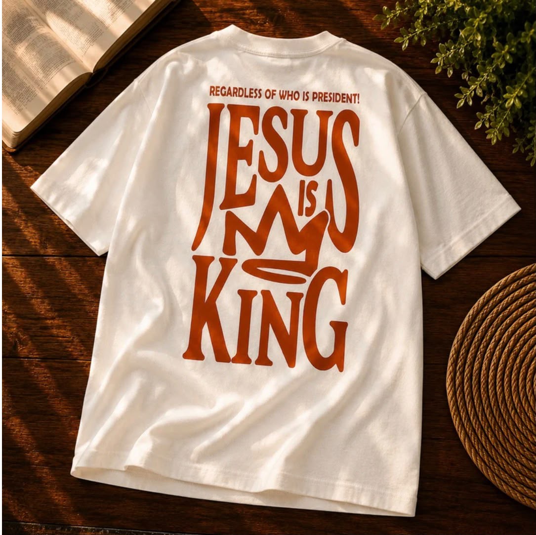 Camiseta Oversized Jesus Is King